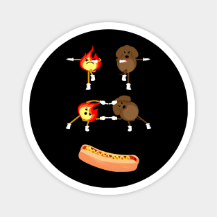 Hot Dog, Grill, Street Food, Fries, Fast food, Fun Magnet